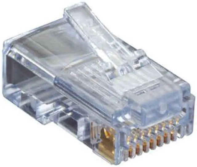 Alt view image 7 of 10 - EZ MODULAR PLUG - CAT5E, RJ-45, ROUND SOLID/STRANDED WIRE, UNSHIELDED, 100-PACK,