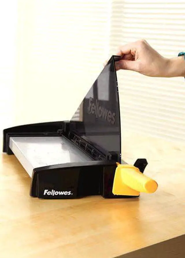 Alt view image 7 of 10 - Fellowes Fusion 120 Paper Cutter - 1 X Blade(s)cuts 10sheet - 12 Cutting Length - Black, Silver