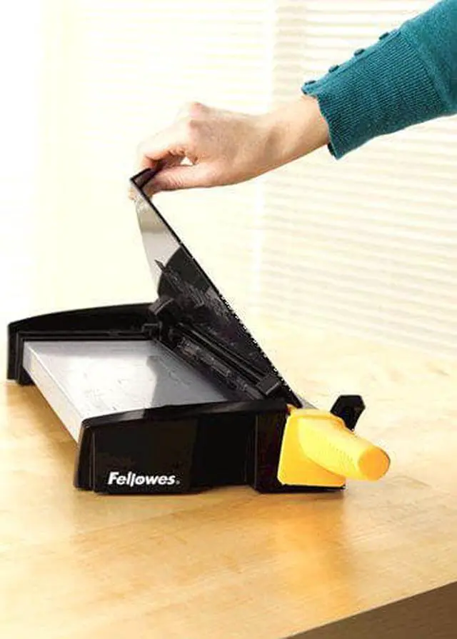 Alt view image 8 of 10 - Fellowes Fusion 120 Paper Cutter - 1 X Blade(s)cuts 10sheet - 12 Cutting Length - Black, Silver