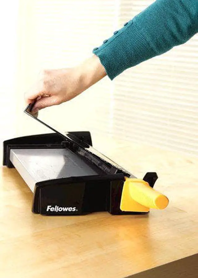 Alt view image 9 of 10 - Fellowes Fusion 120 Paper Cutter - 1 X Blade(s)cuts 10sheet - 12 Cutting Length - Black, Silver
