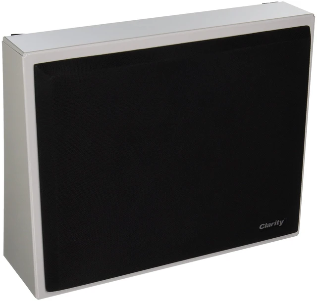 Alt view image 5 of 5 - Valcom S-504 Interior Metal Speaker with 25/70-volt transformer with Black Cloth Grille, Gray