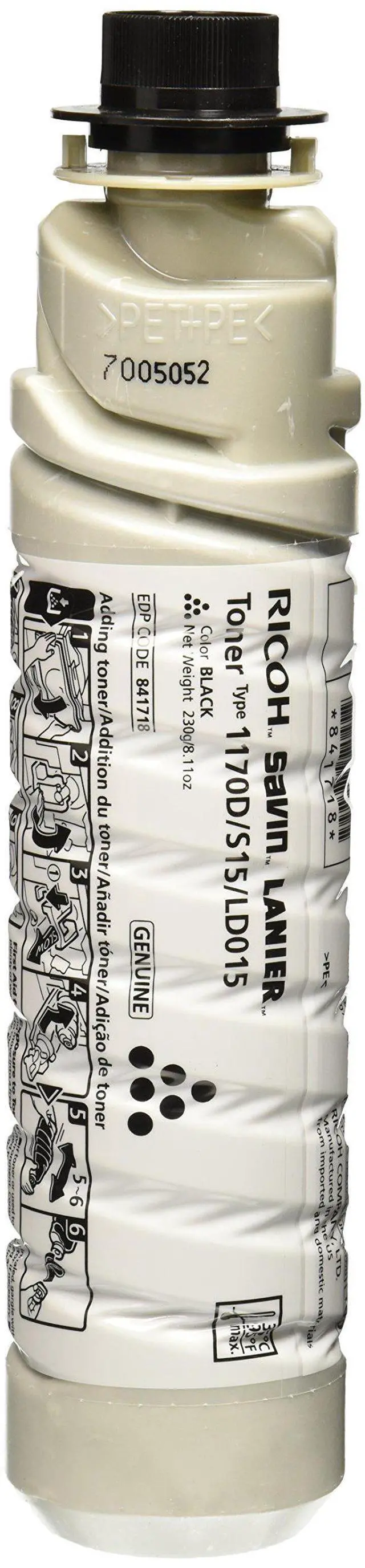 Alt view image 3 of 14 - Ricoh Type 1170D Toner Cartridge - Black