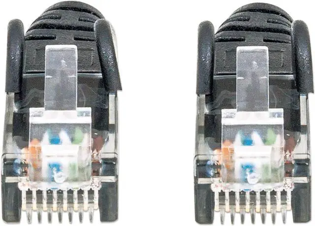 Alt view image 8 of 10 - Intellinet 342049 Intellinet Patch Cable, Cat6, UTP, 3', Black - PVC cable jacket for flexibility and durability with snag-free boots to protect the RJ45 connectors