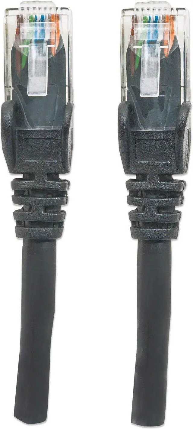 Alt view image 9 of 10 - Intellinet 342049 Intellinet Patch Cable, Cat6, UTP, 3', Black - PVC cable jacket for flexibility and durability with snag-free boots to protect the RJ45 connectors