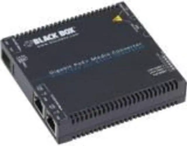 Alt view image 7 of 8 - Black Box Gigabit Poe+ Media Converter - 10/100/1000base-t To Sfp - 2x Poe+ [rj-45] Ports - Gigabit Ethernet - 10/100/1000base-tx, 1000base-x - 1 X Expansion Slots - Sfp - 1 X Sfp Slots - (lgc5210a)