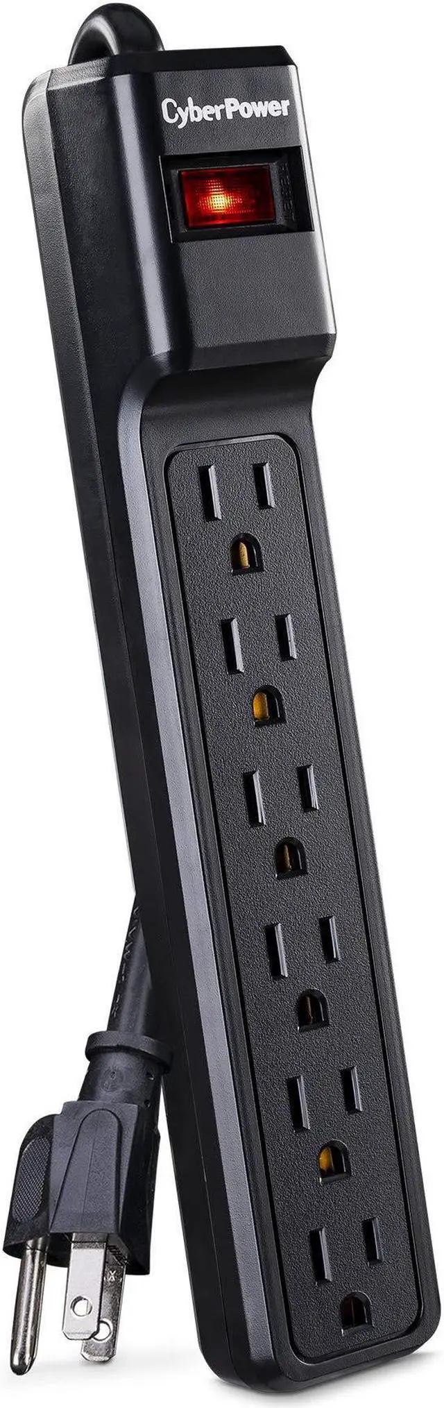 Alt view image 7 of 11 - CyberPower CSB606 6 Feet 6 Outlets 900 Joules Essential Surge Suppressor