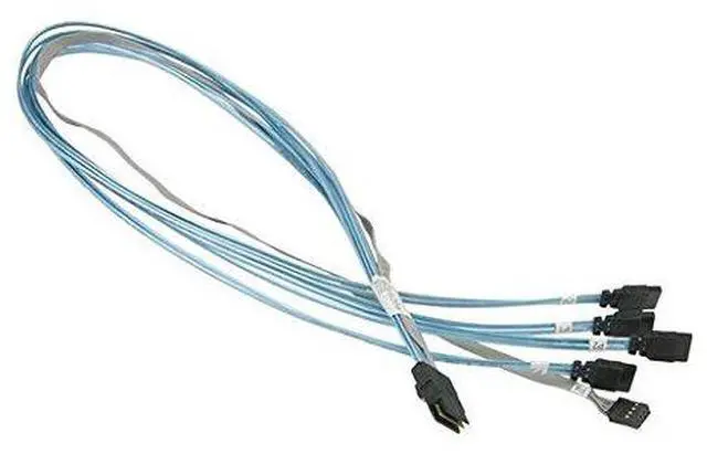 Alt view image 2 of 3 - SUPERMICRO CBL-0237L-01 Supermicro CBL-0237L-01 70cm Mini-SAS (SFF-8087) to 4x SATA Internal Cable