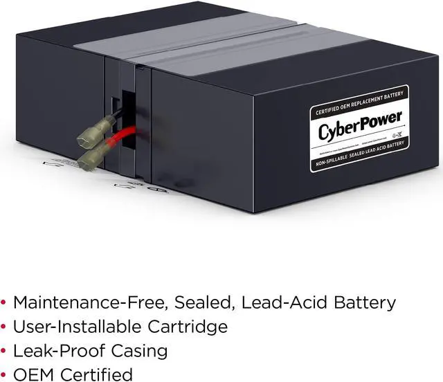 Alt view image 8 of 12 - CyberPower - RB1280X2D - CyberPower RB1280X2D UPS Replacement Battery Cartridge 12V 8AH - 8000 mAh - 12 V DC -