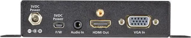Alt view image 9 of 11 - Black Box Vga-to-hdmi Converter Scaler With Audio - Functions: Video Conversion, Video Scaling, De-interlace, Noise Filtering - 1920 X 1200 - Vga - Usb - Audio Line In - 1 Pack - (avsc-vga-hdmi-r2)