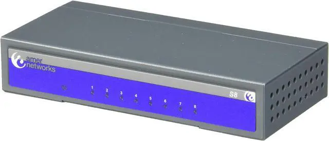 Alt view image 8 of 9 - Amer Networks 8 Port 10/100Mbps Unamanged Desktop Ethernet Switch (S8)