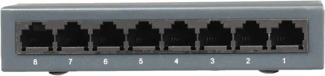 Alt view image 9 of 9 - Amer Networks 8 Port 10/100Mbps Unamanged Desktop Ethernet Switch (S8)