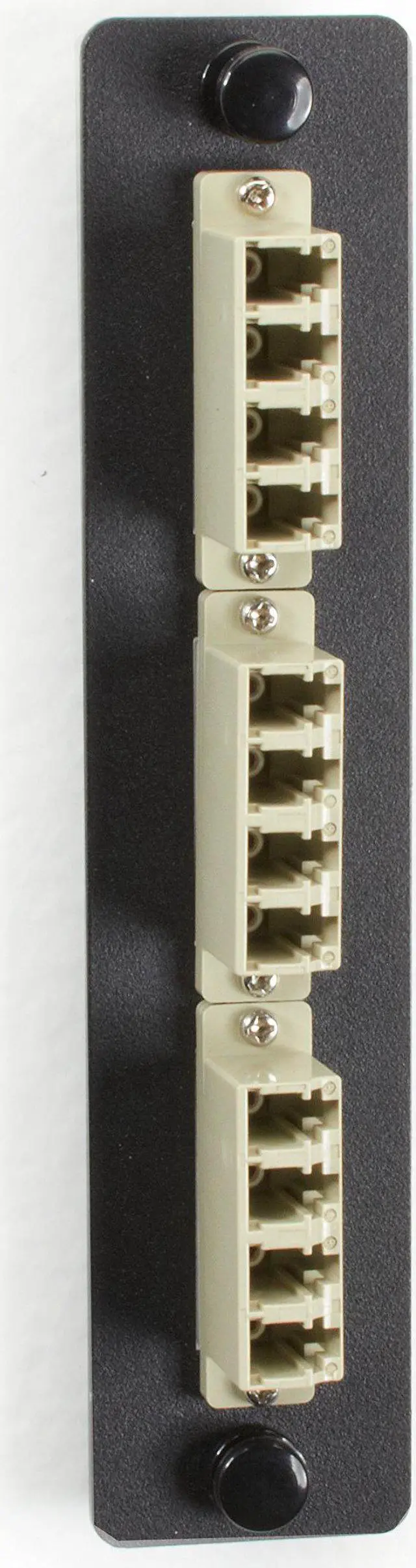 Alt view image 9 of 9 - LOW-DENSITY MULTIMODE FIBER ADAPTER PANEL - CERAMIC SLEEVE, (6) LC DUPLEX, BEIGE