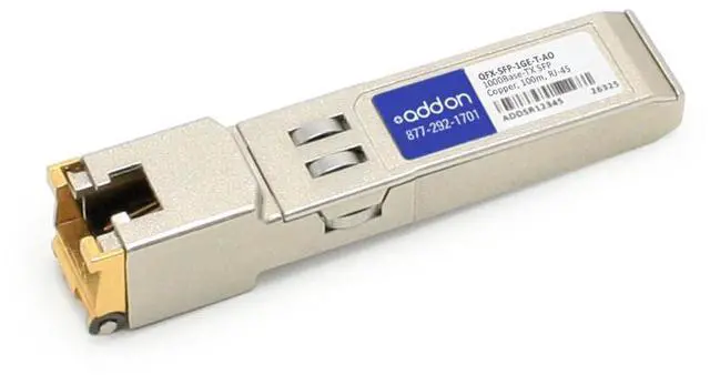 Alt view image 13 of 14 - AddOn Juniper Networks QFX-SFP-1GE-T Compatible 1000Base-TX SFP Transceiver (Copper, 100m, RJ-45)
