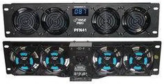 Alt view image 11 of 13 - PylePro PFN41 19 in. Rack Mount Cooling Fan System with Temperature Display