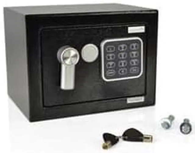 Alt view image 9 of 11 - Compact Electronic Safe Box with Mechanical Override, Includes Keys