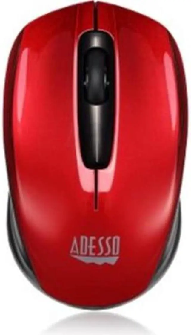 Alt view image 10 of 12 - Adesso  iMouse S50R - 2.4GHz Wireless Mini Mouse - Optical - Wireless - Radio Frequency - Red - USB - 1200 dpi - Computer, Notebook - Scroll Wheel - 3 Button(s) - Symmetrical