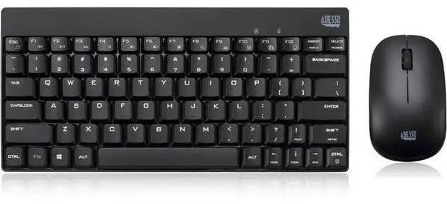 Alt view image 11 of 11 - ADESSO WKB-1100CB 2.4GHZ WIRELESS MINI KEYBOARD & MOUSE COMBO