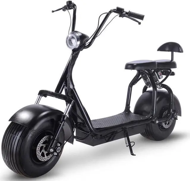 Alt view image 8 of 14 - MotoTec Knockout 60v 1000w Electric Scooter Black