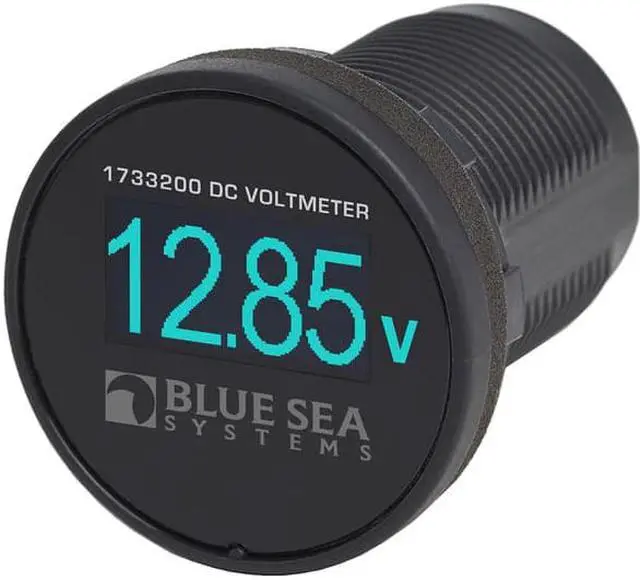 Alt view image 2 of 3 - Blue Sea 1733200 Mini OLED Voltmeter - Blue
