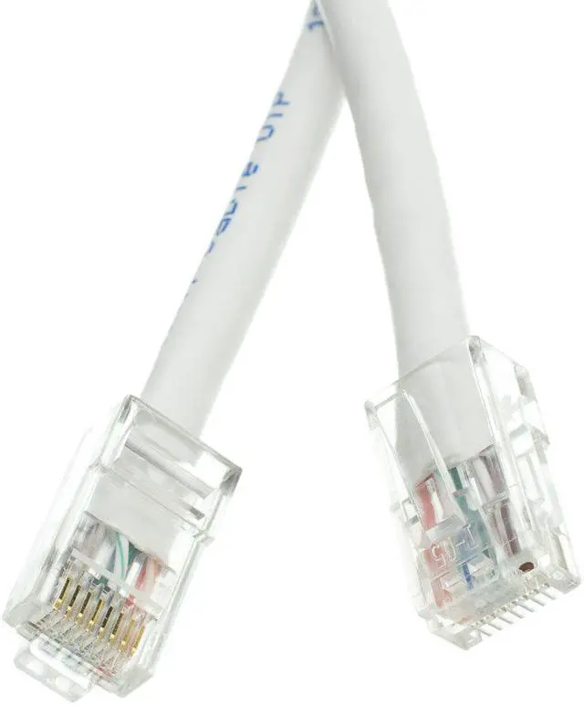 Alt view image 2 of 2 - Cat5e  Ethernet Patch Cable, Bootless, 100 foot - White