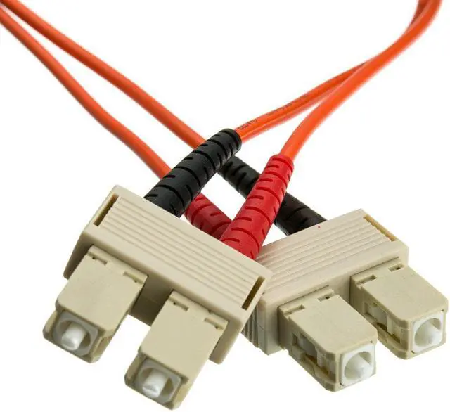 Main image of Fiber Optic Cable, 1 Meter (3 feet) SC to SC Subscriber Connector Duplex 62.5/125 OM1 Multi-Mode Fiber Optic SC/SC Optical Connection Cable