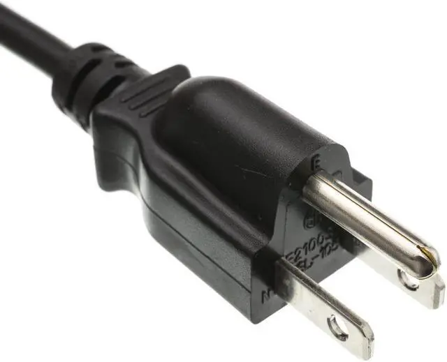 Alt view image 2 of 6 - 10 feet Computer/Monitor Power Cord, C13 Female to NEMA 5-15P Male Plug, 3 Pin, 18 AWG, SVT, 10 Amp, C13 to Nema 5-15P Power Cable for PC/Monitor, Black