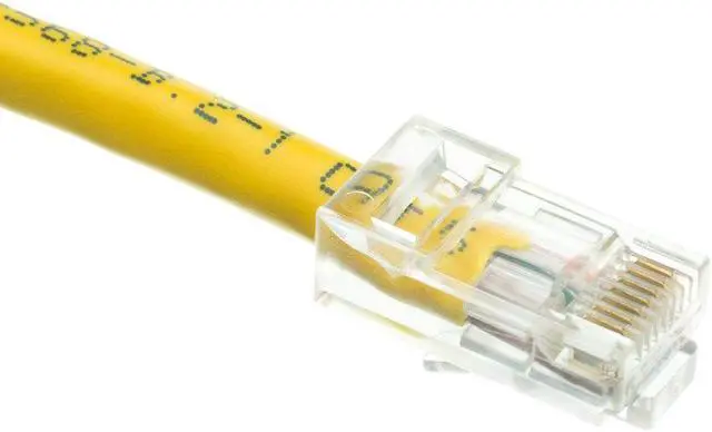 Alt view image 3 of 4 - CableWholesal  Cat6 Ethernet Patch Cable Bootless 10 foot - Yellow