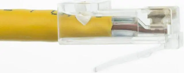 Alt view image 4 of 4 - CableWholesal  Cat6 Ethernet Patch Cable Bootless 10 foot - Yellow
