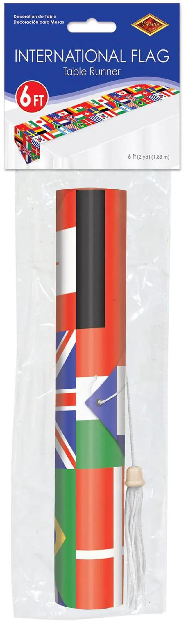Alt view image 8 of 8 - Printed International Flag Table Runner Party Accessory (1 count) (1/Pkg)