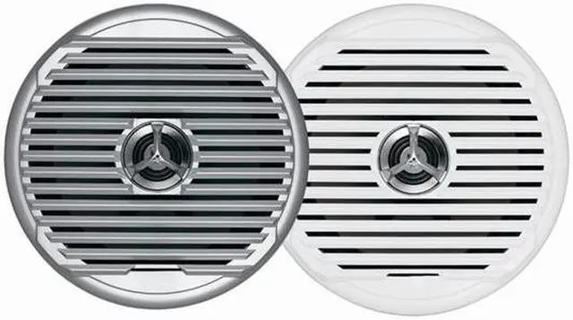 Alt view image 8 of 10 - Jensen Silver/White MSX65R coaxial Waterproof Speakers-6.5, 150 Watt