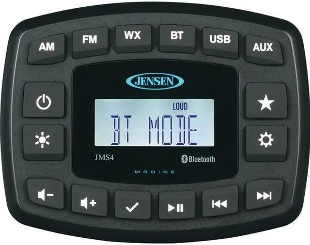 Alt view image 6 of 6 - JENSEN 4" JMS4RTL Waterproof Bluetooth AM/FM/WB/USB Stereo - Black
