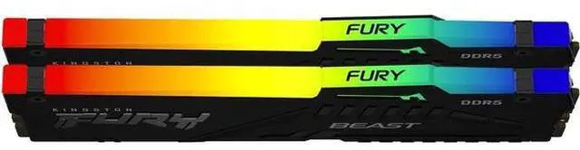 Alt view image 3 of 13 - Kingston FURY Beast RGB 64GB (2 x 32GB) 288-Pin PC RAM DDR5 5200 (PC5 41600) Memory (Notebook Memory) Model KF552C40BBAK2-64