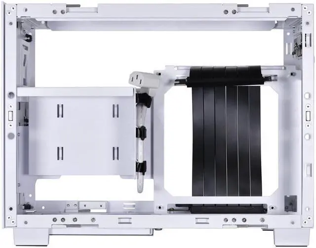 Alt view image 12 of 13 - LIAN LI Q58 White Color  SPCC / Aluminum / Tempered Glass  Mini Tower Computer Case , PCI4.0 Riser Card Cable Included ---Q58W4