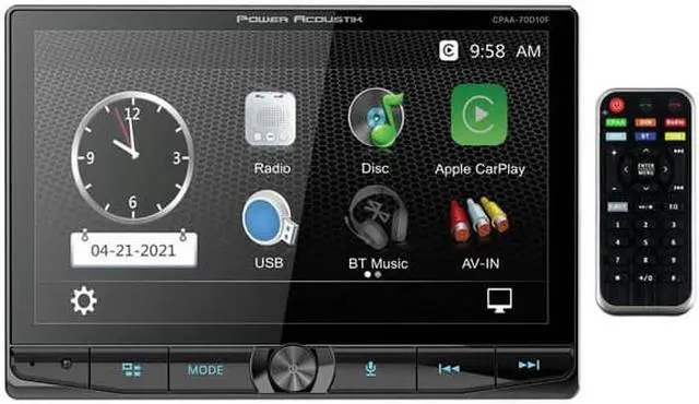 Alt view image 7 of 9 - Power Acoustik CPAA-70D10F Double Din Floating 10.6" Multimedia Touchscreen || CPAA-70D10F Floating