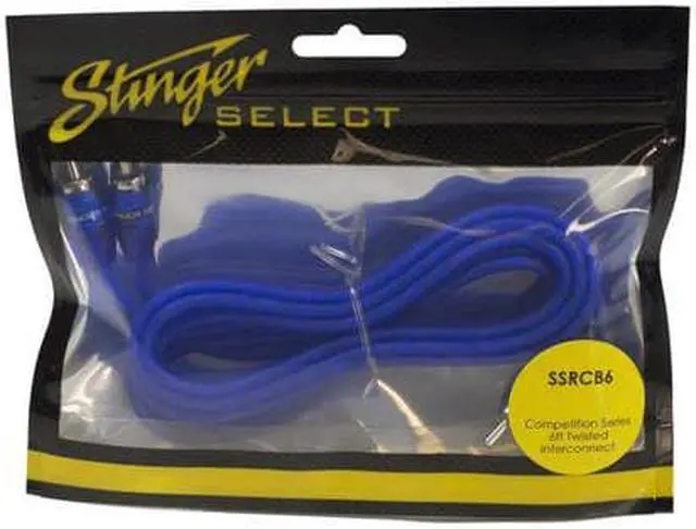 Alt view image 4 of 4 - Stinger 6ft Blue Comp Series Twisted Rca