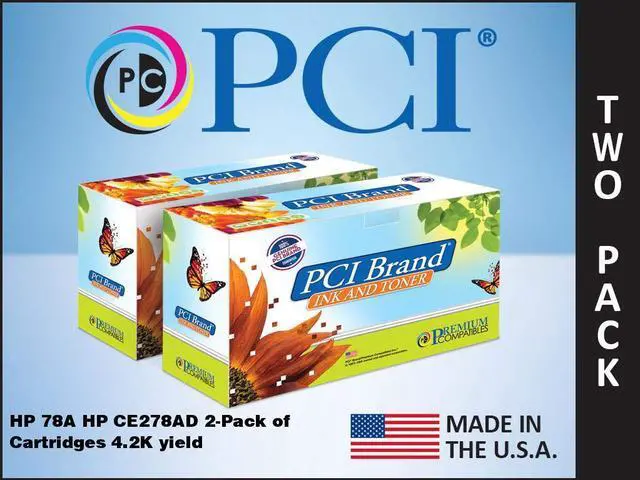 Alt view image 8 of 8 - Pci Pci Alt. For Hp Ce278ad (hp 78a) Dual-pack Black Toner Cartridges 4.2k Yie