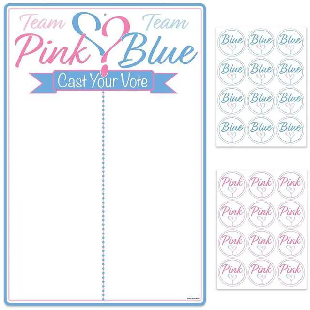 Main image of Gender Reveal Tally Board & Stickers