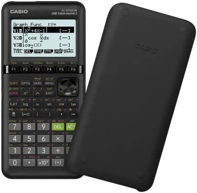 Alt view image 13 of 16 - Casio FX-9750GIII Graphing Calculator Black