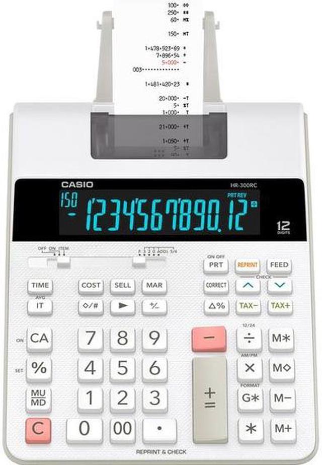 Alt view image 5 of 8 - Casio HR-300RC Printing Calculator