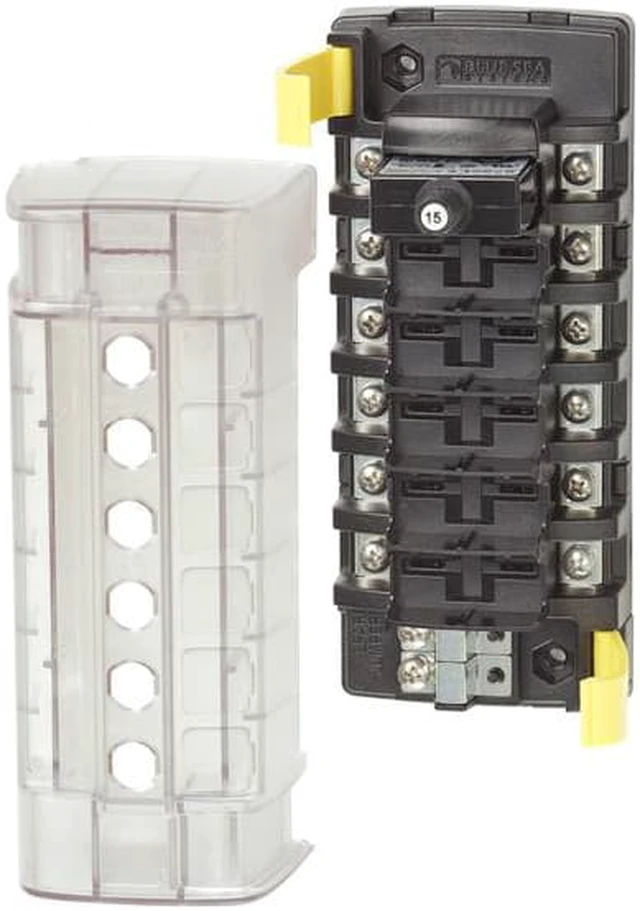 Alt view image 3 of 5 - Blue Sea 5050 ST CLB Circuit Breaker Block - 6 Position