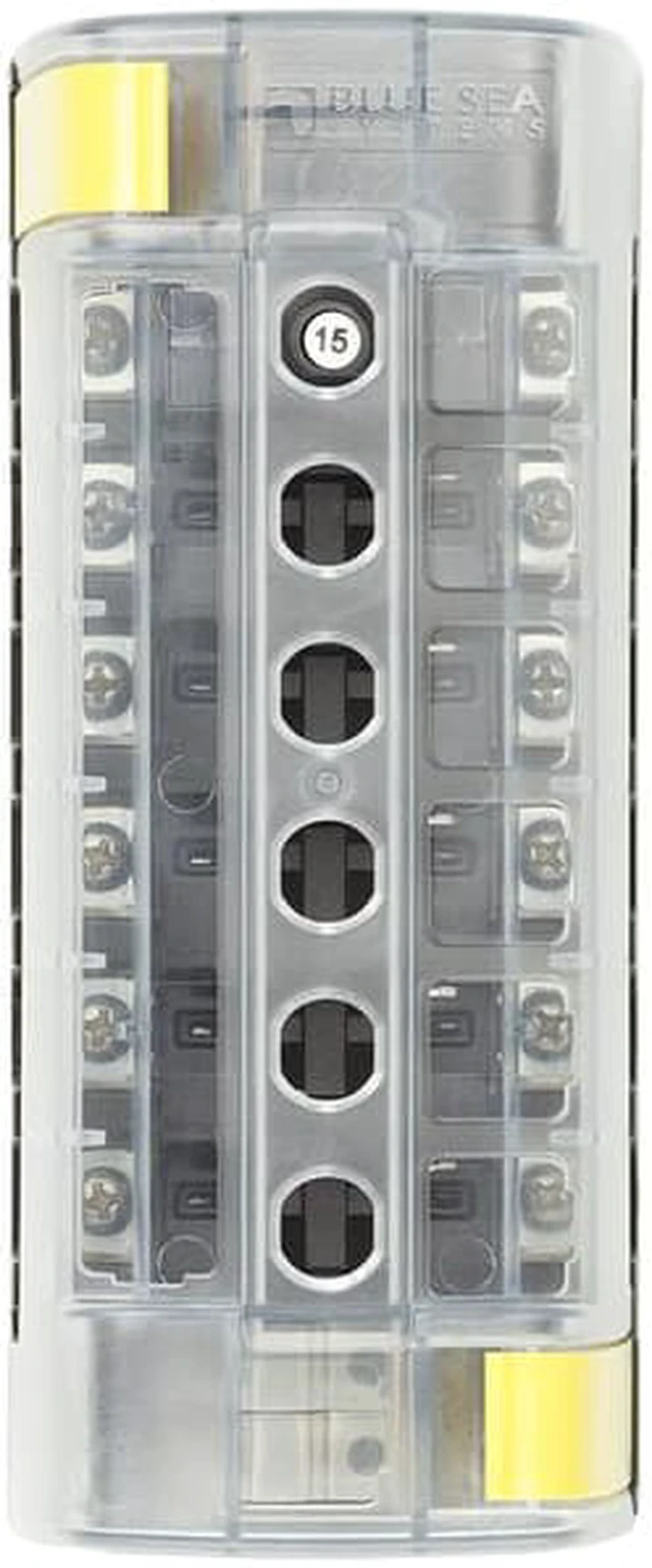 Alt view image 4 of 5 - Blue Sea 5050 ST CLB Circuit Breaker Block - 6 Position