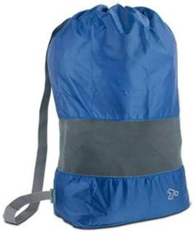 Alt view image 11 of 13 - Travelon Lightweight Nylon and Mesh Drawstring Storage Travel Laundry Bag Blue