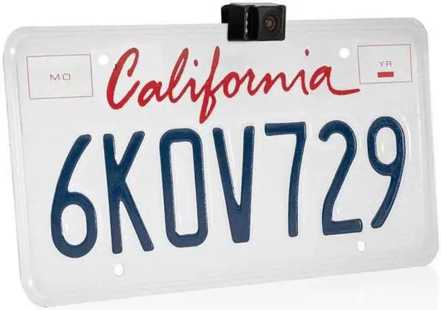 Alt view image 11 of 12 - Boyo VTL17IRTJ Concealed Mount Hd Bar-Type License Plate Camera With Night Vision & Trajectory Parking Lines