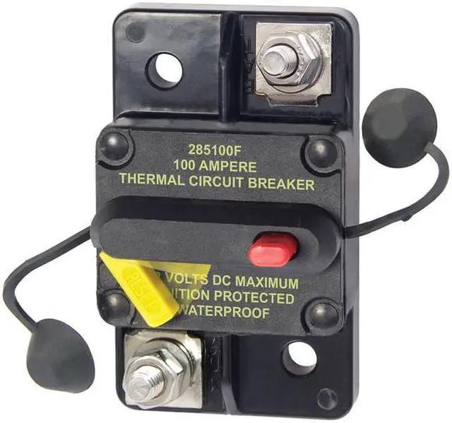 Alt view image 8 of 9 - Blue Sea 7187 100 Amp Circuit Breaker Surface Mount 285 Series