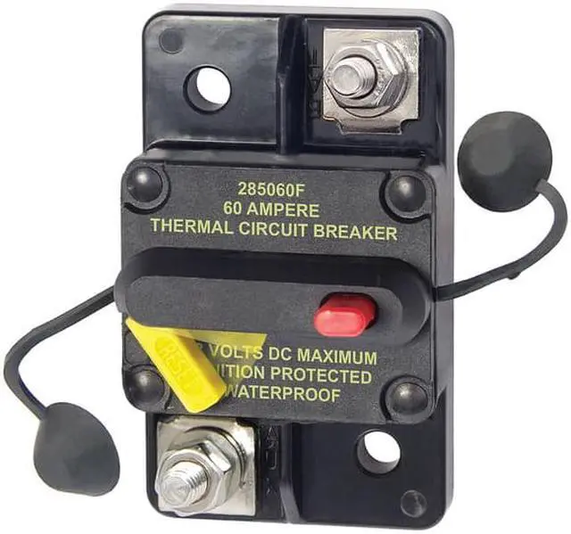 Alt view image 3 of 4 - Blue Sea 7184 60 Amp Circuit Breaker Surface Mount 285 Series