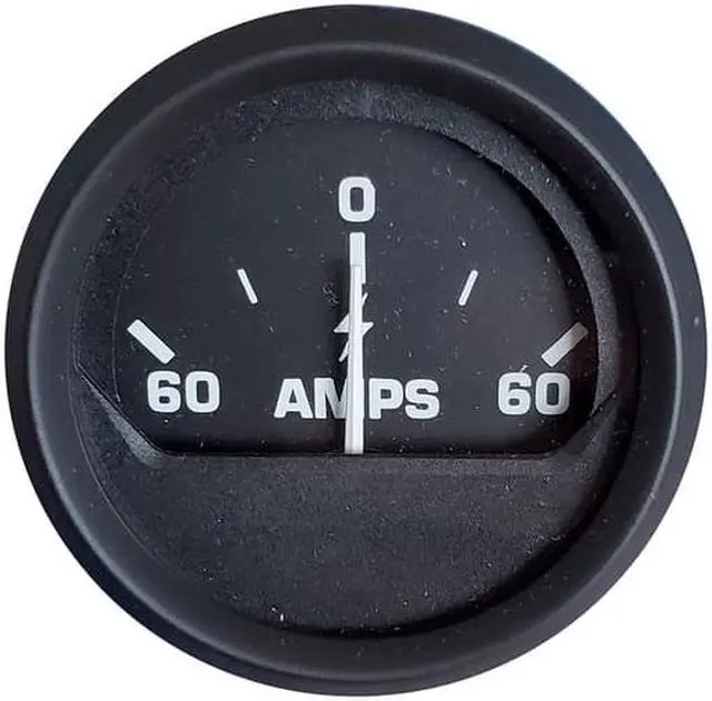 Alt view image 7 of 8 - FARIA BEEDE INSTRUMENTS 12822 Ammeter Gauge (60-0-60 Amps) - Black