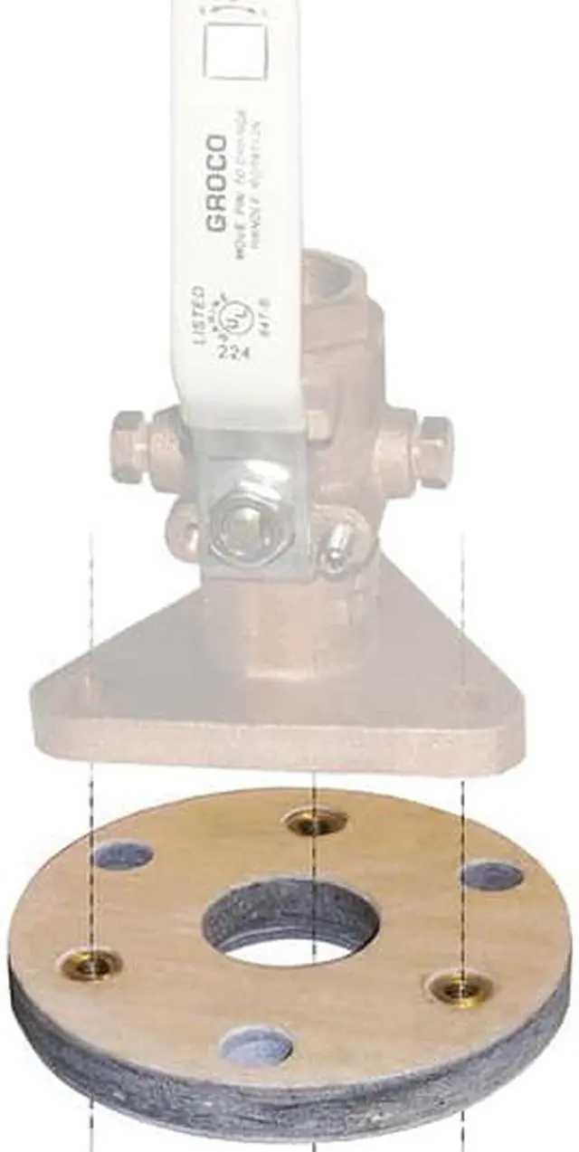 Alt view image 5 of 6 - GROCO BB-1 BACKING BLOCK FITS 3/4 & 1 SEACOCKS
