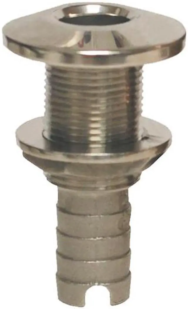Alt view image 6 of 7 - GROCO Stainless Steel Hose Barb Thru-Hull Fitting - 5/8"