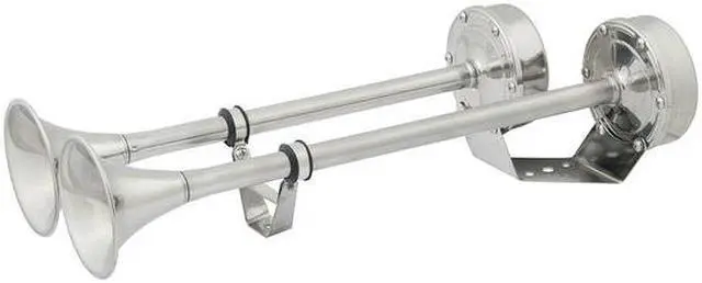 Alt view image 6 of 7 - Marinco/Guest/AFI/Nicro/BEP 10029XLP HORN DUAL TRUMP W/PLASTIC CVR