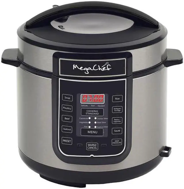 Alt view image 8 of 8 - MEGACHEF MCPR100A Quart Digital Pressure Cooker with 14 Pre-set Multi Function